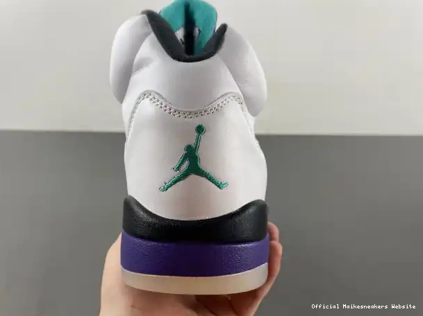 Official Maikesneakers 136027-108 Air (2013) Grape Retro 5 Jordan 0328